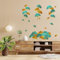 PLIGREAT Gold Ginkgo Blatt Wandaufkleber Abziehbar Wandtattoos für Schlafzimmer, Wohnzimmer, Flur Büro Blätter DIY Wandkunst Deko