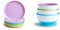 Munchkin 8 platos para comida para niños & Stay Put Copas con ventosa, paquete de 3, azul/verde/morado