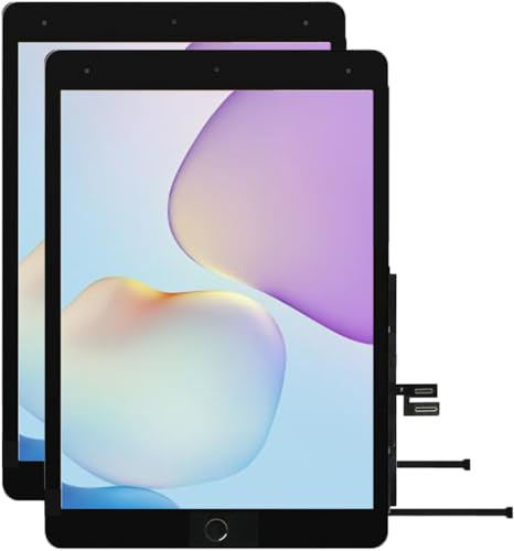 Ersatzbildschirm für iPad 9 (9. Generation), 2 Stück, 25,7 cm (10,2 Zoll) Digitizer, für iPad 9. Generation (2021) A2602 A2603 A2604 A2605 Touch-Glas mit Home-Taste