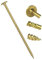 Lot de 10 vis Torx à tête plate en forme de D Jaune 8 mm x 200 mm