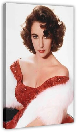 NEDOES Elizabeth Taylor – Poster auf Leinwand, Schlafzimmer, Dekoration, Sport, Landschaft, Büro, Raumdekoration, Geschenk, Rahmen-Stil, 60 x 90 cm