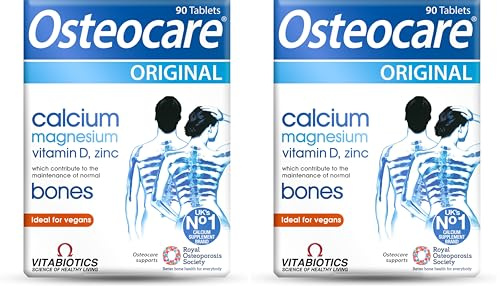 Osteocare Original by Vitabiotics. Bone Health Formula with Calcium, Magnesium, Vitamin D 3 and Zinc. from UK's No. 1 Calcium Supplement Brand (Pack of 2)