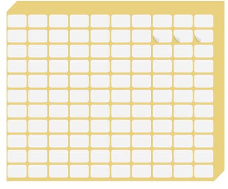 Andibro weiße Etiketten Aufkleber, 1485 Stück 13 * 19mm abnehmbare rechteckige Etiketten kleine Klebeetiketten blanko selbstklebende Etiketten beschreibbare für Umschläge Gläser Boxen 15 Blatt