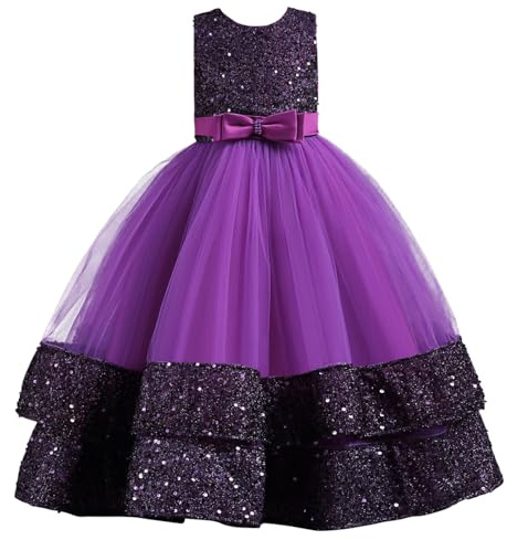 New front Kinder Kleid für Prinzessin Asha Mädchen Verkleidung Wish Kostüm Tasche Hüftgürtel Halloween Karneval Weihnachten Dress Up 3-8 Jahre Lange Ärmel Geburtstag,Violett,100