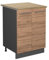 Vicco Küchenunterschrank Fame-Line, Goldkraft Eiche/Anthrazit, 60 cm, AP Eiche
