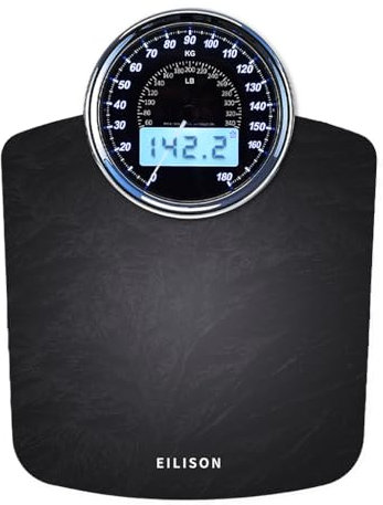 EILISON Digitale und analoge 2-in-1-Waage für Körpergewicht