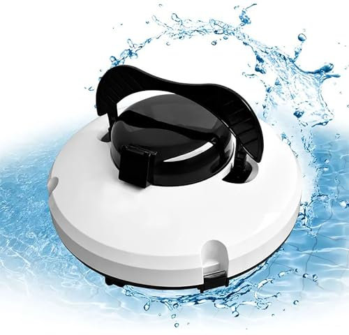 ERICAT Robot Pulitore per Piscina, Robot per Piscina Senza Fili con Impugnatura Antiscivolo, Superficie di Pulizia da 100 M² E Filtro Fine da 180 Μm, Batteria da 5200 mAh Dura 120 Minuti, per Esterni