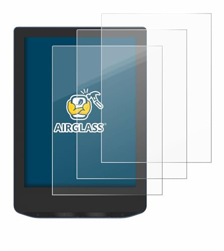 BROTECT Schutzglas für PocketBook Verse Pro Color | 3 Stück Transparenter Displayschutz Made in Germany Schutzfolie Panzer Folie Glas 9H Anti-Fingerprint Einfache Montage Clear