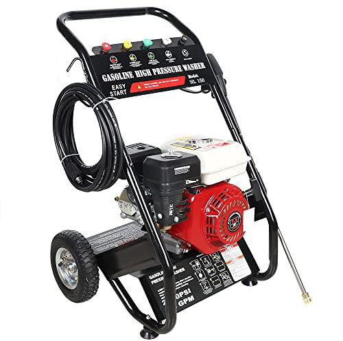 Mudshape 6.5hp 4900 Watt professionale motore a benzina idropulitrice a benzina, 170-190 bar pulitore per terrazze benzina motore jet pulitore potenza regolabile pulizia per auto fattorie pavimenti