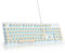 SOLIDEE teclado de membrana 100%,teclado estilo máquina de escribir retro 104 teclas,teclado de membrana con cable,Teclado de con retroiluminación LED con teclas ABS(Americano QWERTY)(V300 Beige)