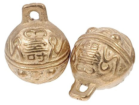 BCOATH 2 Stück Tragbare Kupfer-haustierglocken Hundeglocken Handwerklich Leicht Für Heimdekoration Haustierzubehör