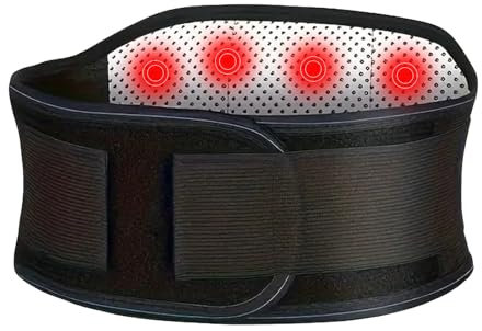 Turmalin Rückenbandage,Magnettherapie Gürtel,Wärmender Lendenwirbelstütze Gürtel,Lendenwirbelsäule Turmalin Taillenbandage,Wärmegürtel,Nierengurt Selbsterwärmende,Rückenstützgürtel Rückengurt,M