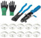 24Tlg Achsmanschetten Klemmset mit Blau-Griff Crimpzange & 20 Verstellbaren Schellen & Schutzhandschuhe, Schlauchschellenzange Schlauchschellen Werkzeugkit für Schnelle CV Gelenk Reparatur an PKW/SUV