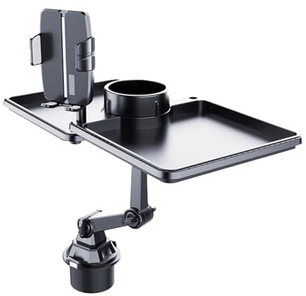 Car Cup Door Donald Duck Car Cup Exansor with Tray - Food Eating Cup Vestro with Phone Holder - Dining Work for Travel Vehicles