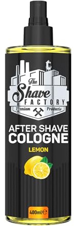 The Shave Factory – Lemon 13 After Shave Cologne Spray – Parfümiertes Eau de Cologne nach der Rasur 400 ml