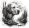 Samunshi® Labrador Retriever im Wald Aufkleber Autoaufkleber für Motorrad Fahrrad Roller oder Auto Wohnmobil SUV Geländewagen Hunde Sticker Dog Dogo 50x50cm