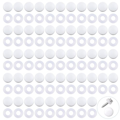 INCREWAY 200pcs Weiß Möbel Schraube Loch Abdeckungen, Kunststoff-Schraube-Kappen, Plastidome Schraubkappe für M4-Schrauben