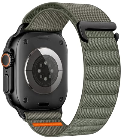 Zspoly Alpine Loop Nylon Armband Kompatibel mit Apple Watch Armband 49mm 45mm 44mm 46mm 42mm, Stoff Sport C-Haken Nylon Band für iWatch Ultra 3 2 SE Series 11 10 9 8 7 6 5 4 3 2 1