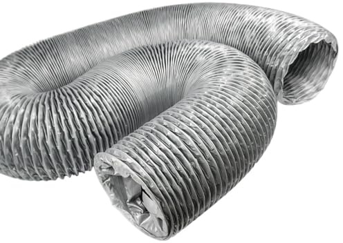 KGPGNYMYHA Nylon Luftkanalschlauch Flexibler Abluftschlauch Dunstabzugshaube Hitzebeständiger Trocknerschlauch Absaugschlauch Skalierbarer Flex-Schlauch, Universell Lüftungsschlauch(250mm-9.8)