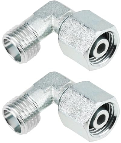 LT Easiyl Lot de 2 raccords hydrauliques M14 x 1,5 DIN mâle vers femelle 90 M14 pour excavatrice 90° compatible avec la mini pelle chinoise