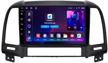 Autoradio para Hyundai Santa Fe 2 2006-2012 WiFi Android 15 9 Pulgadas para 8 Core 8G+256G