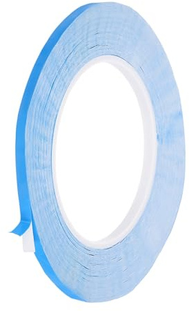 sourcing map Thermal Adhesive Tape, 25m x 5mm x 0.25mm, Blue | Double Sided,Thermal Tapes,Conductive Tape Electrically Insulated for Coolers LED Strips Heat Sink Computer CPU GPU