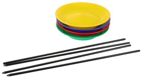 CORHAD Set di Piatti Rotanti con Bastoncini Leggeri in Plastica per Giocoleria e Facili da Trasportare per Performance di Circo e Principianti