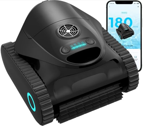 (2026 Neu) BRINBO C1 Robot Piscina Pareti e Fondo, Doppio Filtro | Autonomia 180 min, 3 Motori, Aspirazione Potente, Controllo App, Aspiratore Piscina Fino a 150 m²,Negro mate