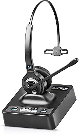 Leitner LH170 Series Wireless Office Telephone Headset for Corded Office Phones - Also works with PC/Mac (Single-Ear)