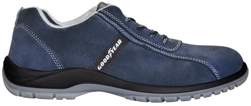 Goodyear G138/3052C - Zapatos de Seguridad Unisex S1P SRC - Piel Serraje Azul - Protección Composite - Antideslizante - Ideal para Trabajo Interior y Exterior - Talla 39