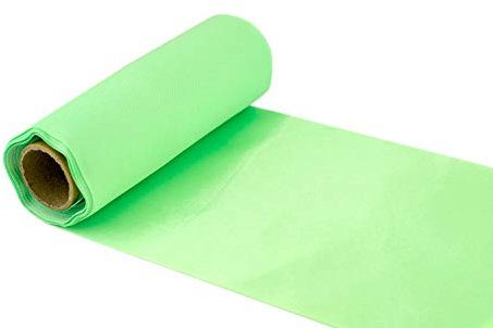 Creativery 9m Rolle Satinband 30cm (mintgrün/Mint 513) // Tischläufer Satin Band Stoff Gewebe Tischband Deko