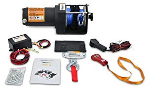 Winch Treuil électrique 12 V 1360 kg Corde synthétique avec commande à distance et plaque de montage