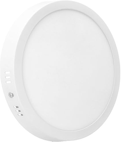 JANDEI - 18W Rundes LED Anbau Downlight Weißes Licht (entspricht 140W), Aluminium, Mattweißer Ring (Naturweiß 4200K)