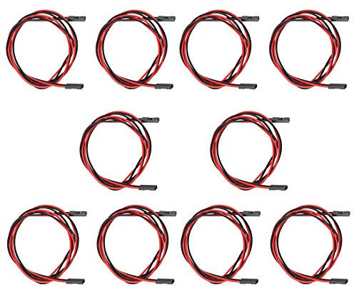 HALJIA 10 piezas 70 cm 2 Pin Dupont Cable Hembra a hembra línea de terminal para 3d impresoras parte accesorios placa base memoria