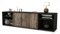Stil.Zeit TV Schrank Lowboard Asimo, Korpus anthrazit matt, Front Holz-Design Treibholz (180x49x35cm), mit Push-to-Open Technik