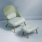 SoBuy FST63-GR Einzelsessel mit Hocker und Rückenkissen Relaxsessel Loungesessel Fernsehsessel Lesesessel mit Massivholzfüßen Mintgrün