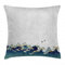 ABAKUHAUS Japanische Welle Kissenbezug, Aquatic-Strudel, Wasser und Schmutz resistent Stoff Digital Druck Für den Innen oder Außen Bereich, 40 x 40 cm, Creme Blau Grau