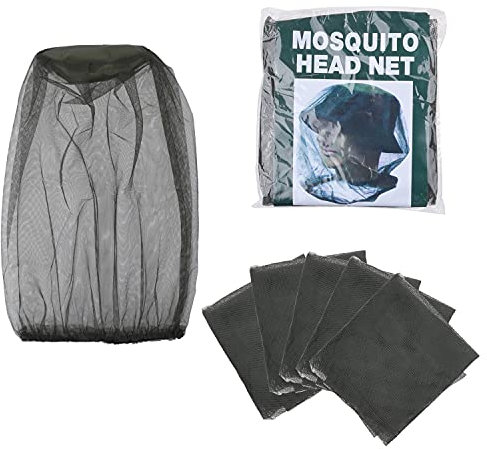 Kare & Kind 5er-Pack Kopfnetz - Moskitonetz - Schützt Gesicht, Kopf, Hals vor Käfern, Fliegen, Insekten, Bienen - Outdoor, Camping, Wandern, Trekking, Spazierengehen, Imkerei, Gartenarbeit, Angeln