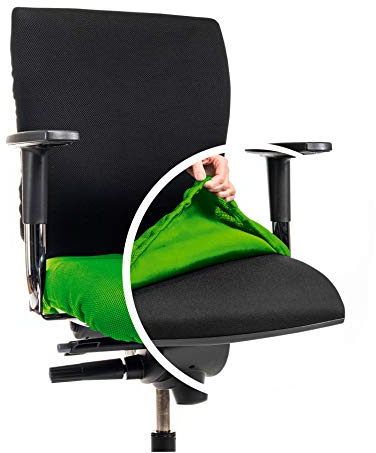 SESCO CLEANCHAIR Bürostuhlbezug für die SITZFLÄCHE (Größe Standard) - Sitzflächengröße ca. 40-52 cm Breite und ca. 40-52 cm Tiefe - Grün