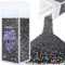 Glitzer für Bastelstreuer schwarzes holografisches Kunstharz Trinkgläser Karten Weihnachtsschmuck Kerzen fein Nägel Gesicht Kosmetik 130g/4,6 oz