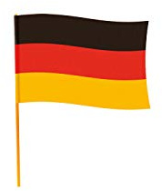 amscan Flagge Deutschland 50 x 70 cm Polyester schwarz/rot/gelb