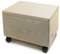Holzfee Holzkiste Aufbewahrungskiste Allzweckkiste Spielzeugkiste 40 x 30 x 22/28 cm Kiste Holz mit Deckel (mit Rollen)