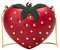 Sanfiyya Frauen Umhängetasche Tasche Mini-Handtasche Nette Frucht Erdbeere Crossbody Beutel Sommer-Beutel-Geldbeutel für Mädchen Wein-Rot