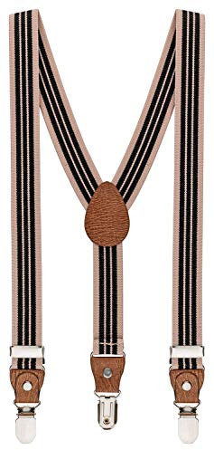 BomGuard Kinder Hosenträger 1-8 Jahre Junge Kleinkind, schwarz-beige