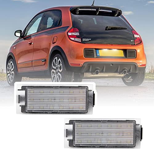 18-SMD Canbus LED Kennzeichenbeleuchtung für Renault Twingo MK2 MK3 Clio MK3 MK4 Megane MK2 MK3 Master MK2 MK3 Trafic MK3 Kangoo MK2 Kadjar für Smart 453