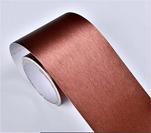 Dostear Frises Papier Peint Or rose 25 X 500cm Moulure Murale Autocollant Murals Adhesif Murale Plinthe Adhesive PVC