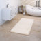 TT Home Badematte Badezimmerteppich Duschvorleger Weich Einfarbiges Muster, Farbe: Beige Creme, Größe:80x150 cm