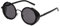 UltraByEasyPeasyStore Schwarz Steampunk Sonnenbrille Retro Damen Herren Metall Rund Rave Gothic Vintage mit Scheuklappen UV400 Unisex