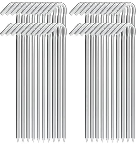 OK5STAR 9 Inch Tent Stakes, Tent Stakes Metal, Heavy Duty Tarp Camping Stakes, Metal Stakes for Inflatables Outdoor Decorations, 40 Pack