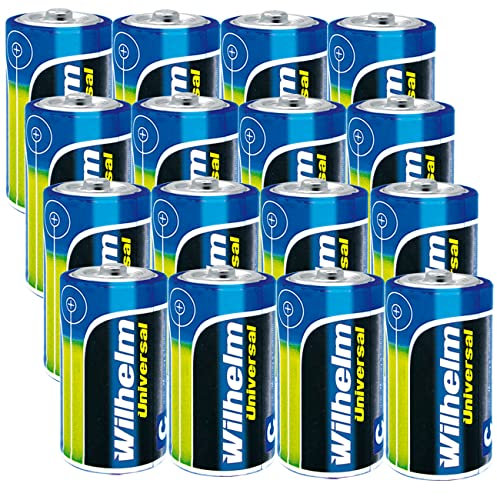 16 x Wilhelm Universal Baby Alkaline Batterien C LR14 1,5V